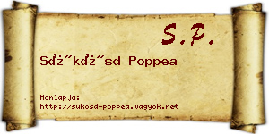 Sükösd Poppea névjegykártya